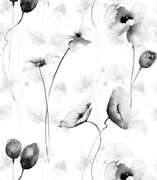 Próbka tapety czarno-białe kwiaty Fotobloki & decor