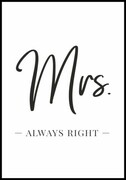 Plakat mrs. always Right De Art s.c.
