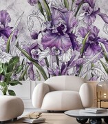 Fototapeta irysy na betonowym tle De Art s.c.