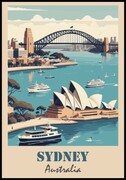 Plakat retro Sydney De Art s.c.