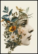 Plakat kwiaty na twarzy De Art s.c.