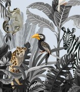 Próbka tapety jungle trees and animals Fotobloki & decor