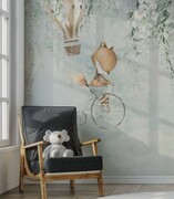 Fototapeta lis i króliczek z balonami w tle De Art s.c.