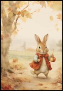 Plakat królik na jesiennym tle De Art s.c.