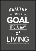 Plakat Zdrowie to sposób życia - ciemne tło De Art s.c.