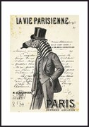 Plakat zebra w garniturze z cygarem De Art s.c.