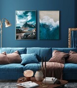 Zestaw plakatów efektowny błękit De Art s.c.