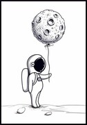 Plakat Kosmonauta z balonikiem De Art s.c.