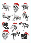 Tatuaże tymczasowe Świąteczne dinozaury De Art s.c.