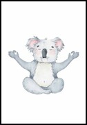 Plakat Medytujący koala De Art s.c.