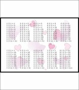 Plakat tabliczka mnożenia serca De Art s.c.