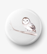 Button sowa na gałęzi De Art s.c.