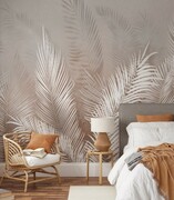 Fototapeta beżowe liście tropikalne De Art s.c.