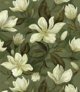 Próbka tapety magnolia na zielonym tle Fotobloki & decor