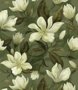Próbka tapety magnolia na zielonym tle De Art s.c.