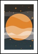 Plakat kolorowa pełnia księżyca De Art s.c.