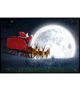 Plakat Mikołaj jadący na saniach De Art s.c.