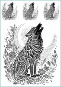 Tatuaże tymczasowe wyjący wilk De Art s.c.