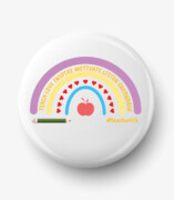 Button rainbow teach love inspire De Art s.c.