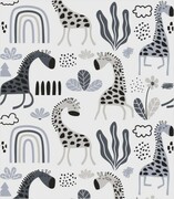 Próbka tapety cute grey giraffes De Art s.c.