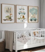 Zestaw plakatów zwierzęta w samochodach De Art s.c.