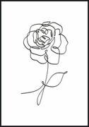 Plakat minimalistyczna róża De Art s.c.