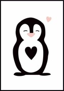 Plakat Pingwinek z serduszkiem De Art s.c.
