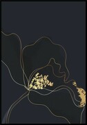 Plakat czarno-żółty kwiat 01 De Art s.c.