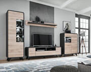 Meblościanka ROUND dąb/antracyt ASM Meble