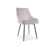 Krzesło ALBI VELVET jasnoszare SIGNAL