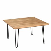 Stolik kawowy IRON OAK 40 88x88 dąb/czarny MOONWOOD Meble