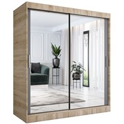 Szafa przesuwna MODUO COMFORT 180 dąb sonoma/antracyt z dwoma lustrami MKPOL