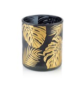 Świecznik szklany JUNGLE ⌀8,5x10 cm czarny/złoty MONDEX