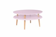 Stolik kawowy UFO Low 70x70 różowy RAGABA