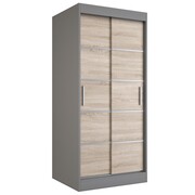 Szafa przesuwna MODUO COMFORT 90 antracyt/dąb sonoma z listwami MKPOL