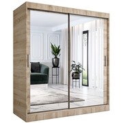 Szafa przesuwna MODUO COMFORT 180 dąb sonoma z dwoma lustrami MKPOL