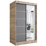 Szafa przesuwna MODUO COMFORT 2 120 dąb sonoma/antracyt z lustrem MKPOL