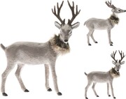 Figura JELEŃ ozdobny 26CM szary MONDEX
