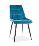 Krzesło CHIC VELVET turkusowe SIGNAL