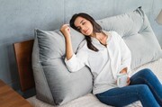Poduszka na zagłówek PILLOW CHIC VELVET 160 szara SKANDICA
