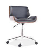 Fotel biurowy JUKON czarny/orzech SIGNAL