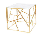 Ława ESCADA B II 55x55 marmur/złota SIGNAL