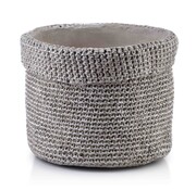 Osłonka ceramiczna ROSITA Ø 19.5x16.5cm szara MONDEX