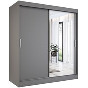 Szafa przesuwna MODUO COMFORT 180 antracyt z lustrem po prawej MKPOL