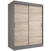 Szafa przesuwna MODUO COMFORT 150 antracyt/dąb sonoma gładka MKPOL