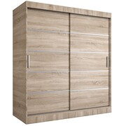 Szafa przesuwna MODUO COMFORT 180 dąb sonoma z listwami MKPOL