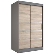 Szafa przesuwna MODUO COMFORT 120 antracyt/dąb sonoma z listwami MKPOL