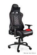 Fotel biurowy gamingowy DYNAMIQ V3 czarny/czerwony UNIQUE
