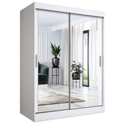 Szafa przesuwna MODUO COMFORT 150 biała mat z dwoma lustrami MKPOL