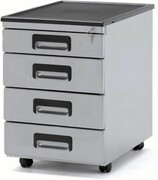 Kontenerek biurowy 325 srebrny UNIQUE